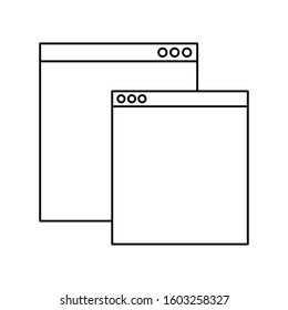 Websites pages design, Technology internet media layout development and communication theme Vector illustration