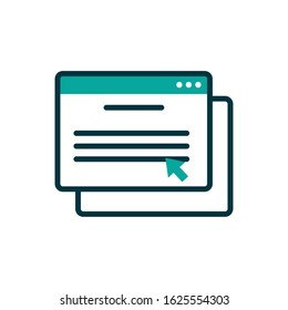 Websites pages design, Technology internet media layout development and communication theme Vector illustration