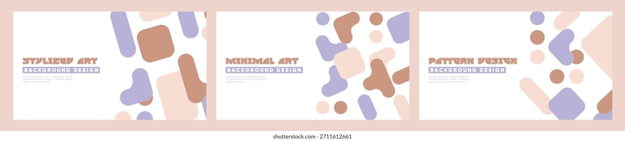 Anuncios de presentación de Formas abstractas en pastel de WebSoft. Fondos de blob geométricos mínimos para diapositivas modernas, cubiertas de marca y Plantillas de encabezado de Sitio web con estilo.