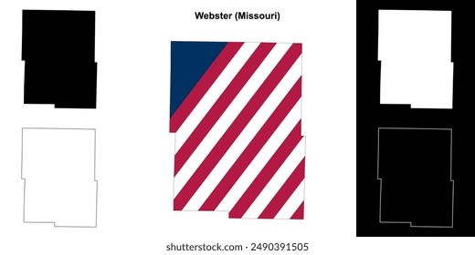 Webster County (Missouri) outline map set