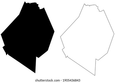 Condado de Webster, Estado de Virginia Occidental (condado de los Estados Unidos de América), ilustración de vector cartográfico