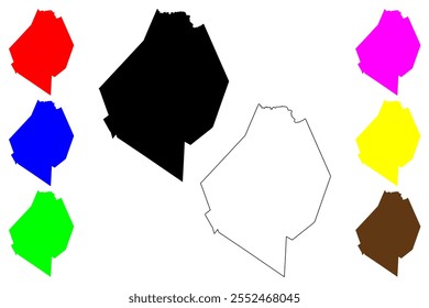 Webster County, State of West Virginia (U.S. county, United States of America, USA, U.S., US) mapa ilustração vetorial, esboço de rabisco Mapa de Webster