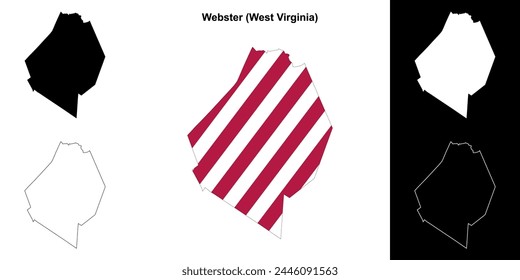 Webster County (West Virginia) outline map set