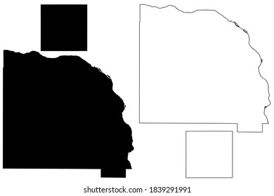 Webster and Saunders County, Nebraska (U.S. county, United States of America, USA, U.S., US) map vector illustration, scribble sketch map