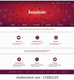 Webstie Design with Flowers in the Header