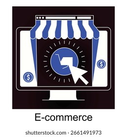 Webstore E-Commerce Shopping Basket Vector Icon