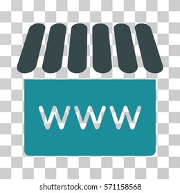 Webstore icon. Vector illustration style is flat iconic bicolor symbol, soft blue colors, transparent background. Designed for web and software interfaces.