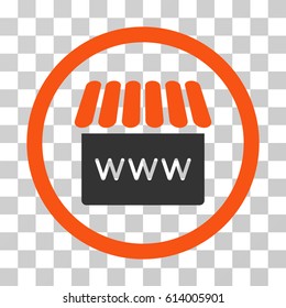 Webstore icon. Vector illustration style is flat iconic bicolor symbol, orange and gray colors, transparent background. Designed for web and software interfaces.