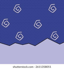 Webtoon manga comic background, confusing or confused, blue with dots illustration