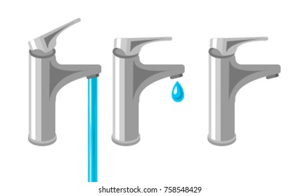 WebVector faucet, stopcock isolated on white