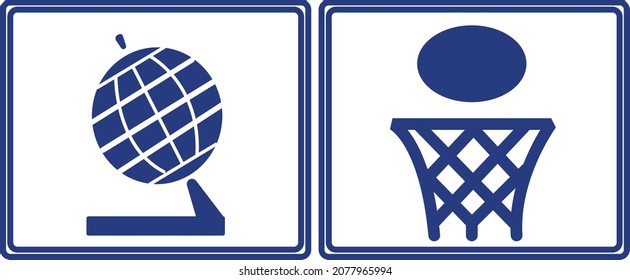 Web.Vector illustration of signs for use in schools, lyceums, institute