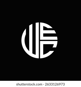 WEC logo WEC icon WEC monogram WEC letter minimalist Circle flat Unique modern abstract logo design.
