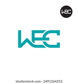WEC Logo Letter Monogram Design Initials