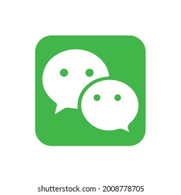 WeChat Line Whatsapp Linkedin facebook multi-purpose messaging, social media and mobile payment app developed Tencent symbol icon vector template