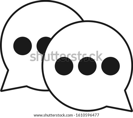 	
WeChat vector icon. Asian messenger. Message icon. Message isolate on white background. Vector illustration. EPS 10