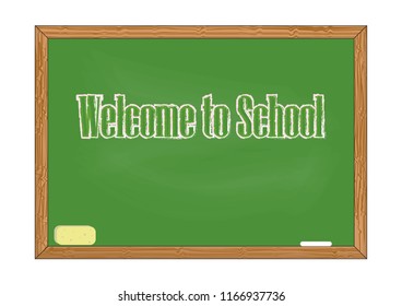 Wecome to School blackboard Vector illustration for design