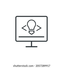 Icono de desarrollo Wed, ilustración vectorial