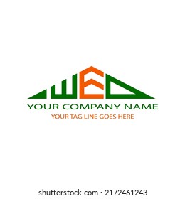 WED letter logo creative design with vector graphic