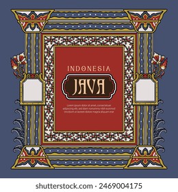 Wedana Renggan Javanese decorative motif design Illustration