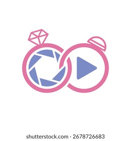 wedding abstract logo modern style