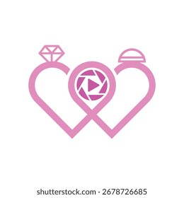 logotipo abstrato casamento estilo moderno