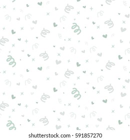 Wedding abstract seamless pattern in pastel soft colors. Good for bridal present wrap decoration, walpapers, menu. Vector Illustration.