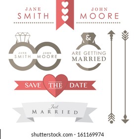 Wedding accessory icons