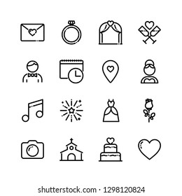 Wedding agency icons