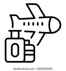 Wedding air travel icon outline vector. Event service. Delivery buffet