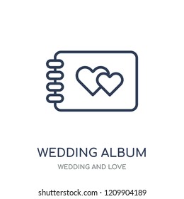 wedding Album icon. wedding Album linear symbol design from Wedding and love collection. Simple outline element vector illustration on white background.