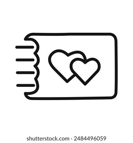 wedding album icon linear vector graphics sign
