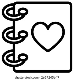 wedding album icon Simple thin line stroke
