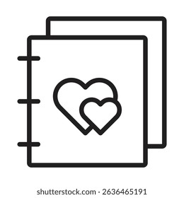wedding album icon Thin line illustration