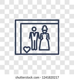 wedding Album icon. Trendy linear wedding Album logo concept on transparent background from Birthday party and wedding collection