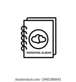 wedding album icon vector set collection for web