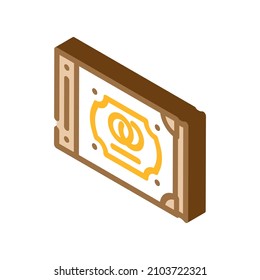 wedding album isometric icon vector. wedding album sign. isolated symbol illustration
