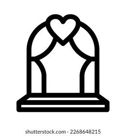 wedding altar icon or logo isolated sign symbol vector illustration - high quality black style vector icons
