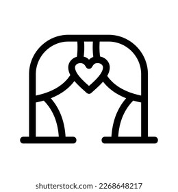 wedding altar icon or logo isolated sign symbol vector illustration - high quality black style vector icons
