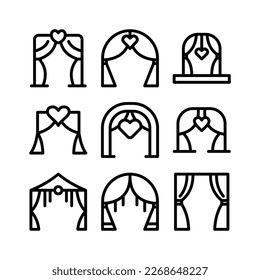 wedding altar icon or logo isolated sign symbol vector illustration - high quality black style vector icons
