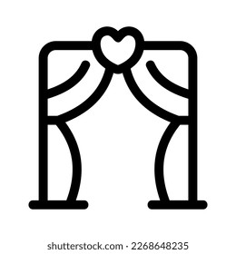 wedding altar icon or logo isolated sign symbol vector illustration - high quality black style vector icons
