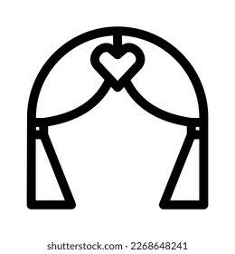 wedding altar icon or logo isolated sign symbol vector illustration - high quality black style vector icons
