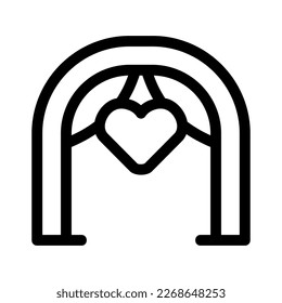 wedding altar icon or logo isolated sign symbol vector illustration - high quality black style vector icons
