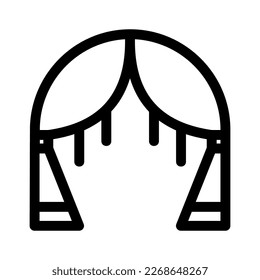 wedding altar icon or logo isolated sign symbol vector illustration - high quality black style vector icons
