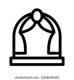 wedding altar icon or logo isolated sign symbol vector illustration - high quality black style vector icons
