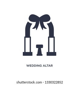 wedding altar icon. Simple element illustration from birthday party and wedding concept. wedding altar editable symbol design on white background. Can be use for web and mobile.