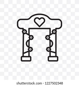 wedding Altar vector linear icon isolated on transparent background, wedding Altar transparency concept can be used for web and mobile