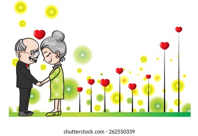 Wedding anniversary card border for old people