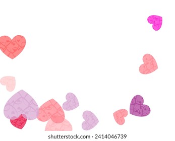 Wedding anniversary greeting cards or romance hearts decoration wrapping seamless background Vector illustration isolated on white background