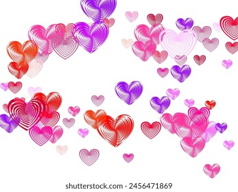 Wedding anniversary greeting cards or romance hearts decoration wrapping seamless background  Simple flying red hearts scatter for invitation card.