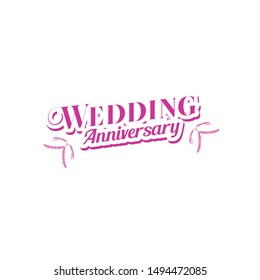 wedding anniversary with lettering concept
